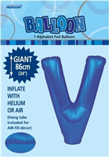 Balloon Foil 34 Royal Blue V Uninflated