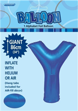 Balloon Foil 34 Royal Blue Y Uninflated