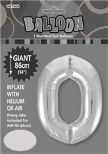 Balloon Foil 34 Silver 0 Uninflated