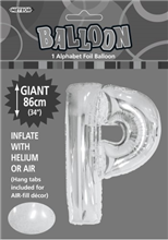 Balloon Foil 34 Silver P Uninflated 