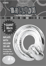 Balloon Foil 34 Silver Q Uninflated 