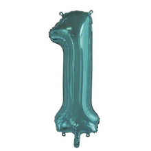Balloon Foil 34 Teal 1 Uninflated 