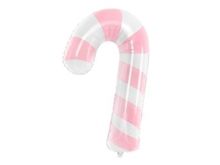 Balloon Foil 34 Xmas Pink Candy Cane Uninflated