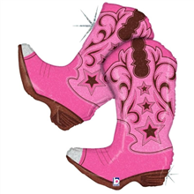 Balloon Foil 35 Pink Dancing Boots Uninflated 