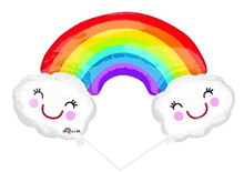 Balloon Foil 37 Rainbow  Clouds Uninflated 