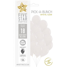 Balloons Crystal Clear 30cm 18 Pack