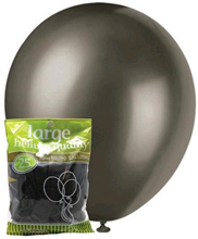 Balloons Metallic Black 25 Pack