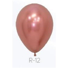 Balloons Reflex Rose Gold 30Cm 12 Pack