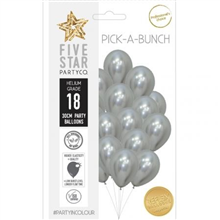 Balloons Reflex Silver30Cm 18 Pack