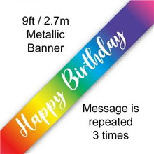 Banner Foil Birthday Rainbow 27M