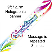 Banner Foil Congratulations 27m
