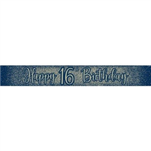 Banner Foil Glitter Navy 16th 27m