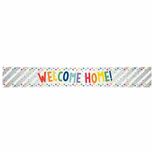 Banner Welcome Home Multi Coloured Foil 27m