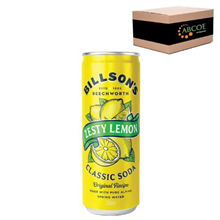 Billsons Can Classic Soda Zesty Lemon 355ml 12CTN