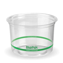 Biopak Biobowl 500ml Clear Branded 500ctn