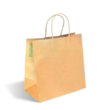 Biopak Brown Paper Bag Twist Handle Large 50pk