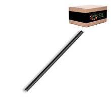 Biopak Paper Straws Cocktail Black 2500CTN