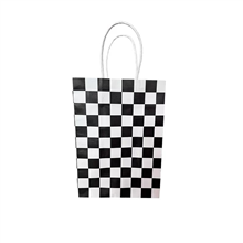 Black and White Check  Paper Bag 4pk