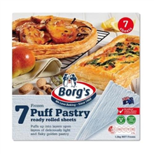 Borgs Puff Pastry Sheets 7 Sheets 12Kg