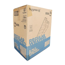Bygreen Straw 5 Ply Regular Black Individually Wrapped 2000Ctn