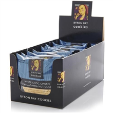Byron Bay Cookie White Choc  Macadamia 60g 12Tray