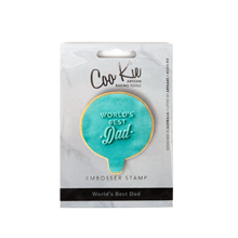 COOKIE EMBOSSER STAMP WORLDS BEST DAD