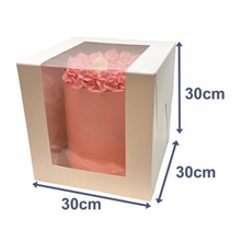 Cake Box White Clear Window 12In 30cm Alp