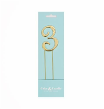 Cake Topper 3 Gold