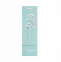 Cake Topper 3 Silver