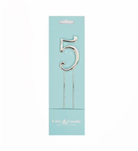 Cake Topper 5 Silver