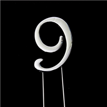 Cake Topper 9 Silver