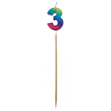 Candle 3 Long Pick Rainbow