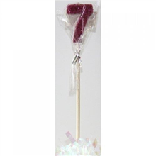 Candle 7 Long Pick Pink Glitter