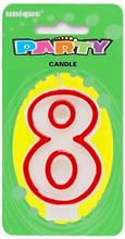 Candle 8 Red Border