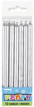 Candles Silver Long 12 Pack