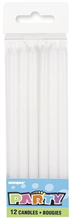 Candles White Long 12 Pack
