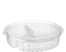 Castaway Clearview Food Bowl 3 Compartment 20oz Flat Lid 25pk