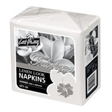 Castaway Fabrique Linen Look Dinner Napkins Qtr Fold 50PK