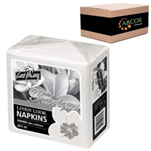 Castaway Napkin Dinner Fabrique White Qtr Fold 500 Carton