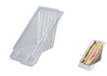 Castaway Sandwich Wedge Large Clear 100Pack