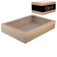 Cater Box Rect Extra Large with Lid Kraft 50CTN