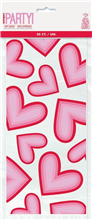 Cello Bags Retro Hearts 20Pk
