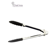 Chef Inox Utility Tong with Black Silicone Head 180mm