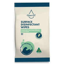 Clean Life Surface Disinfectant Wipes 80PK