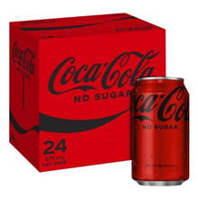 Coke No Sugar Can 375mls 24CTN