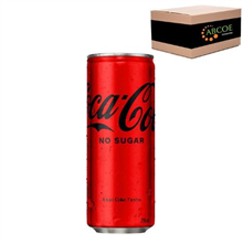 Coke No Sugar Mini Cans 250mls 24 CTN