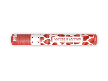 Confetti Cannon Metallic Red Hearts 60cm 