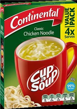 Continental CupaSoup Chicken Noodle 4Pack
