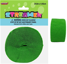 Crepe Streamer Lime Green 24M