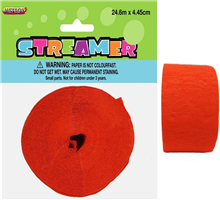 Crepe Streamer Orange 24M